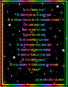 double sens ou la stupidit� de dire le contraire de se que l'on ressent!!!!